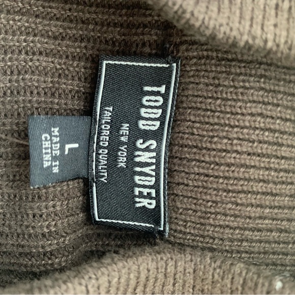 NWT Todd Snyder Men's Expresso Bean Brown Full-Zip Cardigan Size L - Picture 6 of 10